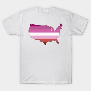 USA Lesbian Pride! T-Shirt